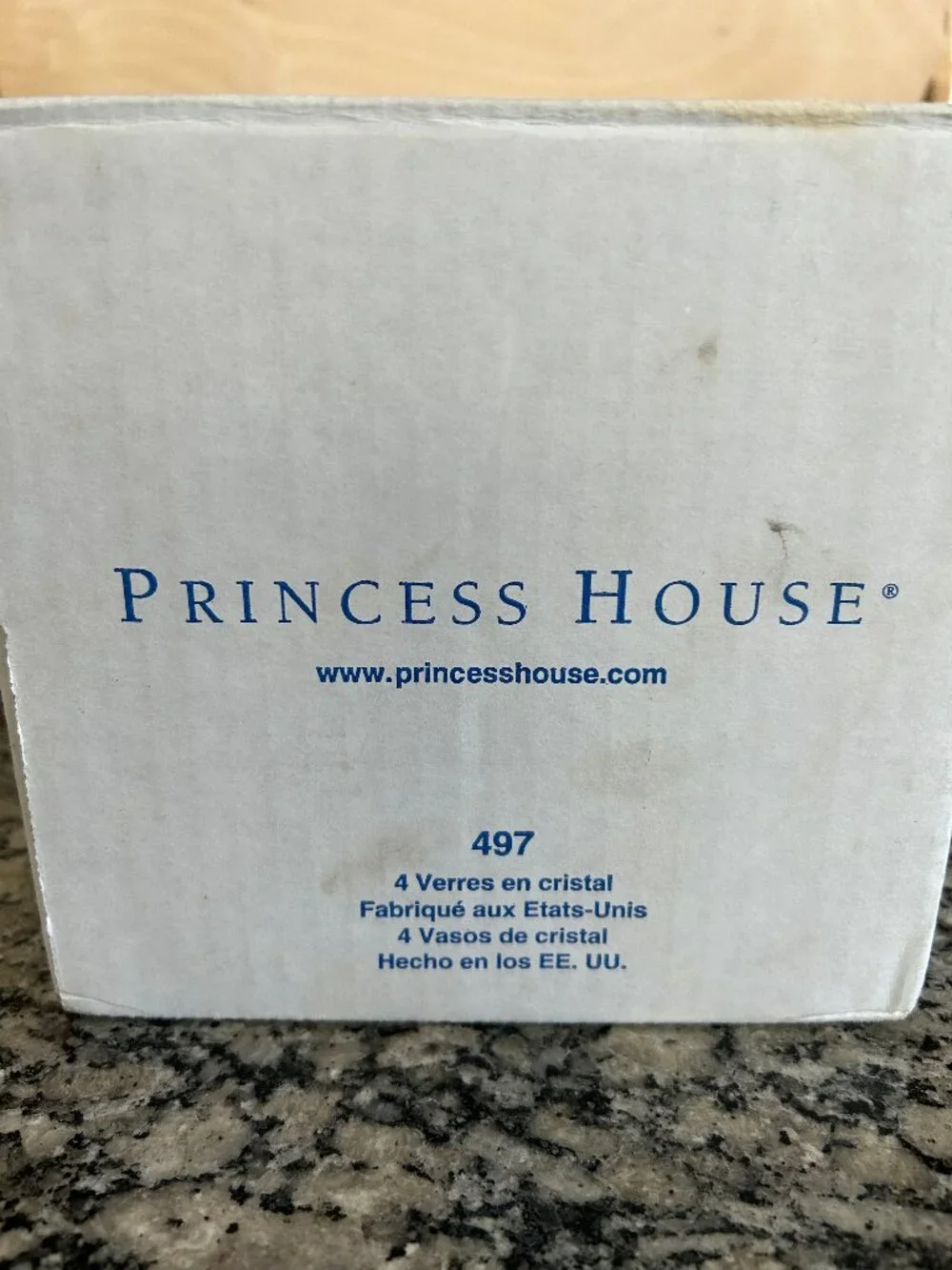 Princess House #497 Crystal Glasses Set of 3 Original Box & Manual (PRICE DROP)!